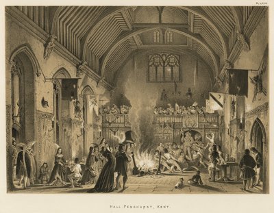 Hall, Penshurst, Kent by Joseph Nash