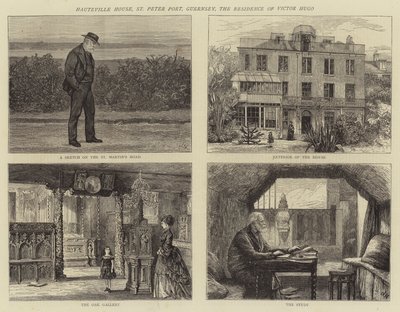 Hauteville House, St Peter Port, Guernsey, the Residence of Victor Hugo by Joseph Nash