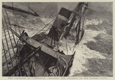 The Canadian SS Sardinian Crossing the Atlantic in the Recent Gales by Joseph Nash