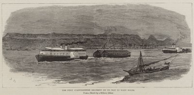 The First Staffordshire Regiment on its Way to Wady Halfa by Joseph Nash