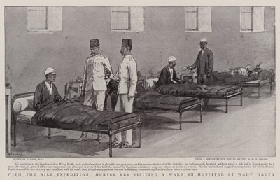 With the Nile Expedition, Hunter Bey visiting a Ward in Hospital at Wady Halfa by Joseph Nash