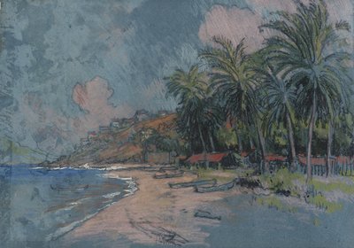 Beach, Acapulco by Joseph Pennell
