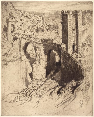 Bridge of Alcantara by Joseph Pennell