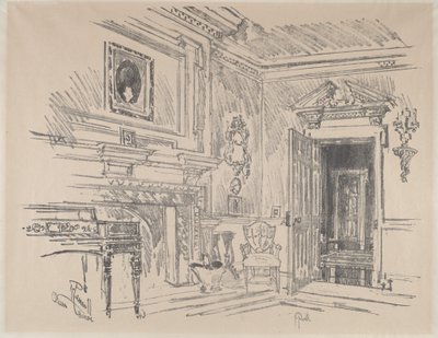 Drawing Room at Cliveden by Joseph Pennell