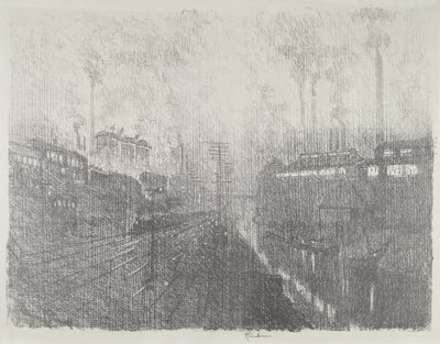 Evening in the Munitions Country by Joseph Pennell