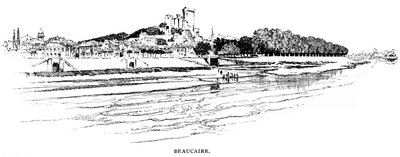 General view of Beaucaire, overlooking the Rhone by Joseph Pennell