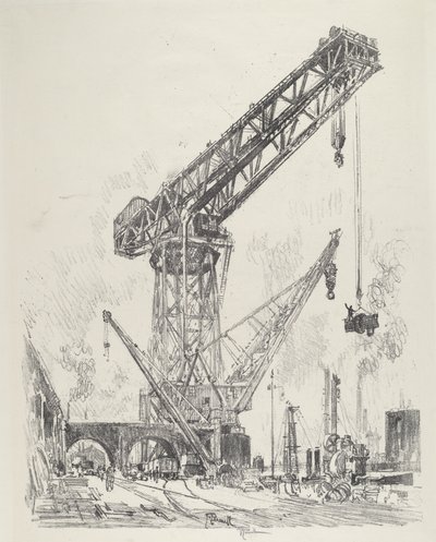 Made in Germany, the Great Crane by Joseph Pennell