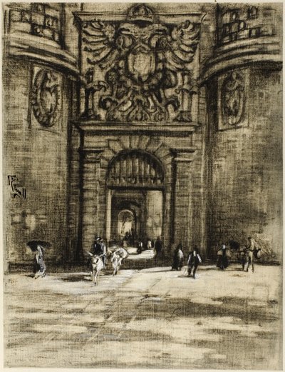Porta Viragia, Toledo by Joseph Pennell