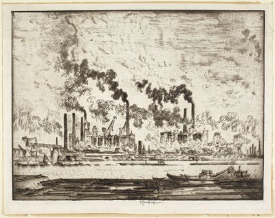 Rhine Castles, Duisburg by Joseph Pennell