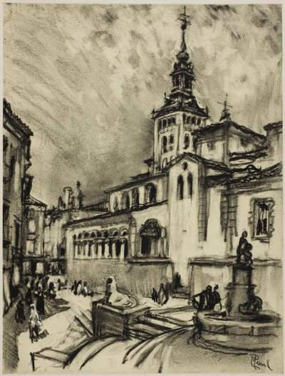 San Martín, Segovia by Joseph Pennell