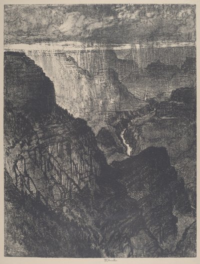 Storm in the Grand Canyon by Joseph Pennell
