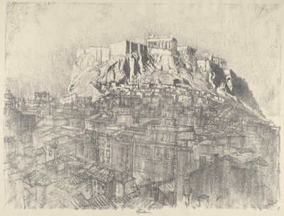 Sunrise Over the Acropolis by Joseph Pennell