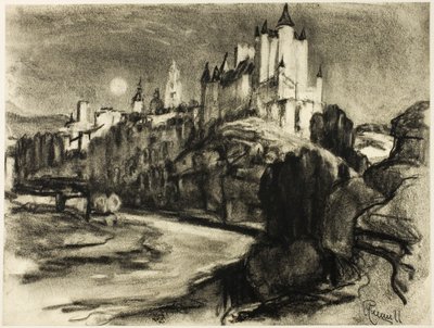 The Alcazar, Segovia by Joseph Pennell