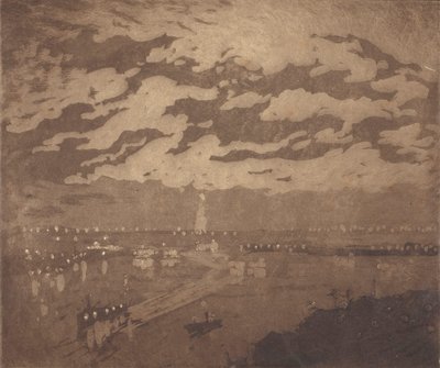 The Bay, New York by Joseph Pennell