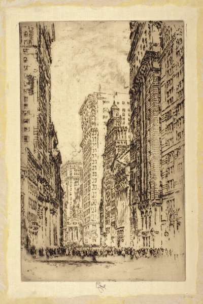 The Stock Exchange, New York by Joseph Pennell
