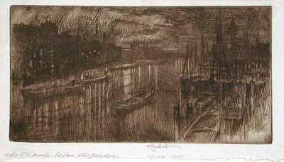 The Thames Below The Bridge by Joseph Pennell