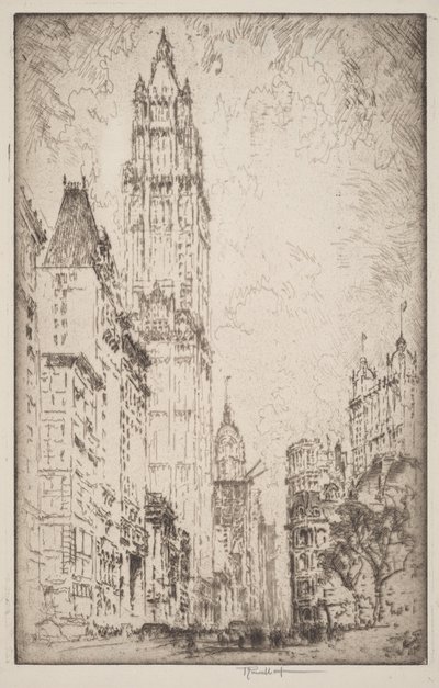 The Woolworth Building by Joseph Pennell