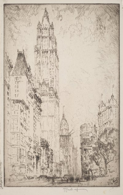 The Woolworth Building by Joseph Pennell