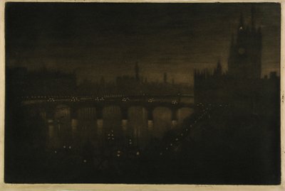 Westminster Night--From My Studio Window by Joseph Pennell