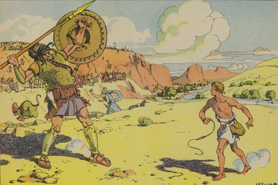 David and Goliath by Joseph Porphyre Pinchon