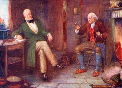 Sir Walter Scott Visiting a Poor Man in His Cottage by Joseph Ratcliffe Skelton