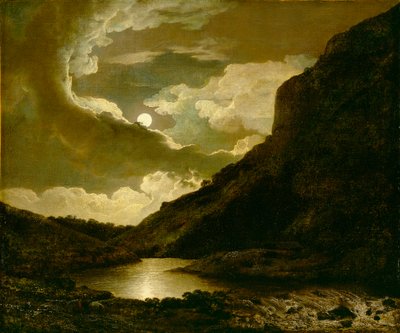 Matlock Tor by Moonlight, c.1778 by Joseph Wright of Derby