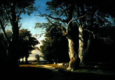 Landscape with Trees and Cattle by Josephine Bowes