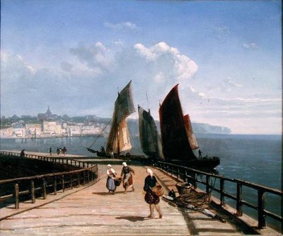 Pier with Fishing Boats by Josephine Bowes