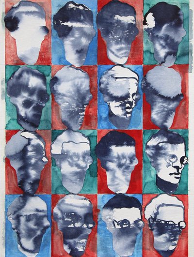 Abstract Faces Grid by Joshua Hoskins