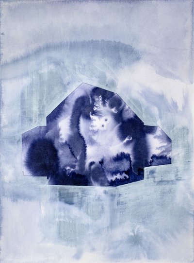 Fluid Indigo Dwelling by Joshua Hoskins