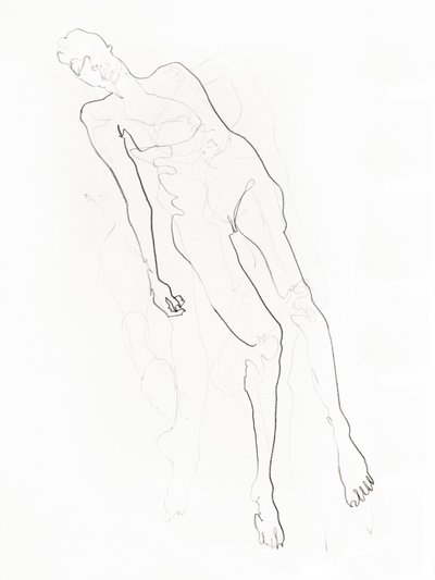 Serene Nude Drawing by Joshua Hoskins