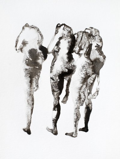 Three Ink Figures by Joshua Hoskins