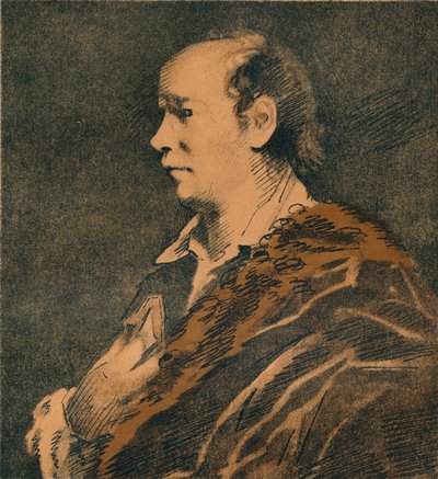 Sketch of Oliver Goldsmith, by Sir Joshua Reynolds, 1769-70, 1906 by Joshua Reynolds