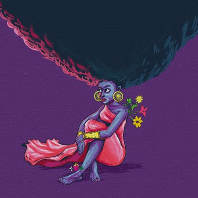 Flowering Purple Goddess by Joshua msonthe