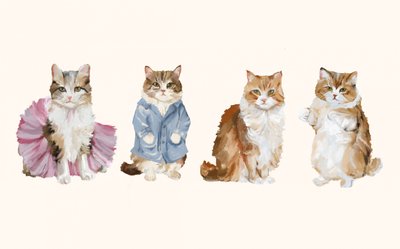 Adorable Dressed Cats by Josie George