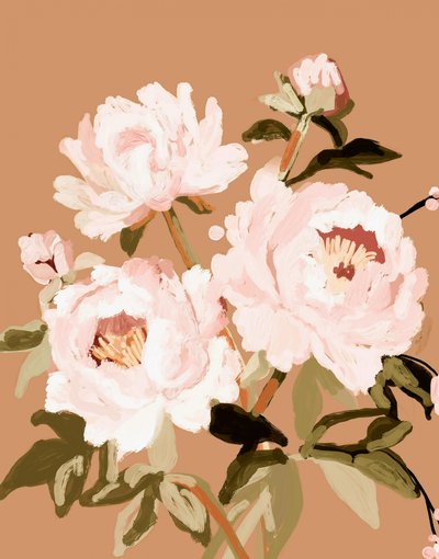 Soft Pink Peonies by Josie George