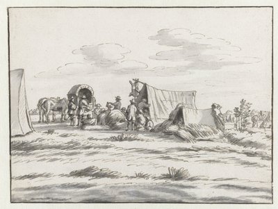 View of an Encampment of the Army of William III near Leuven by Josua de Grave