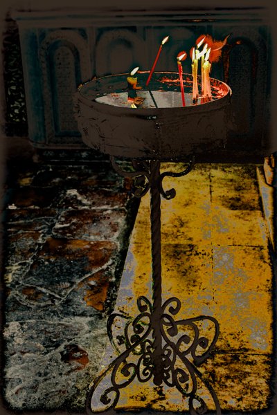 Devotional Candles, from the series Church of the Holy Sepulchre by Joy Lions
