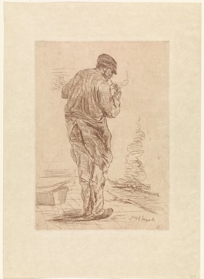 Man Smoking a Pipe by Jozef Israëls