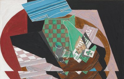 Checkerboard and Playing Cards by Juan Gris
