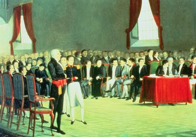 Signing of the Act of Independence on 5th July 1811 by Juan Lovera