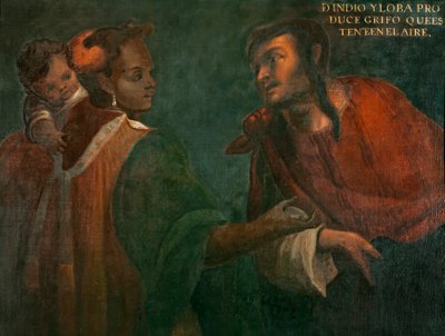 Indian and Wolf Produce a Hold-Yourself-in-Mid-Air Grifo, c.1715 by Juan Rodríguez Juárez