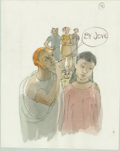 Marcus and Julia with the Master Craftsman and His Two Workers, 2003 by Judith Dobie