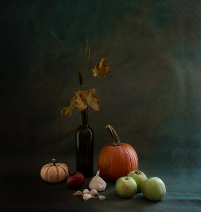 Autumn Harvest Still Life by Judy Tseng