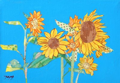 Bright Sunflower Collage by Jukyong Park