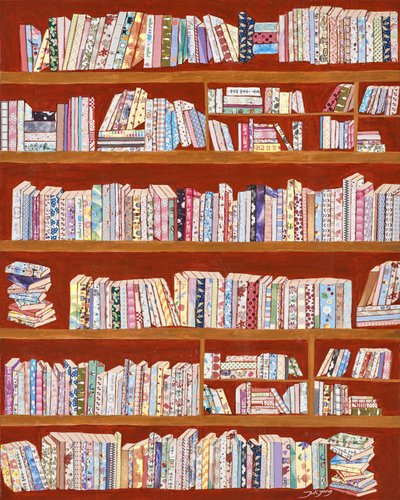 Colorful Patterned Bookshelves by Jukyong Park