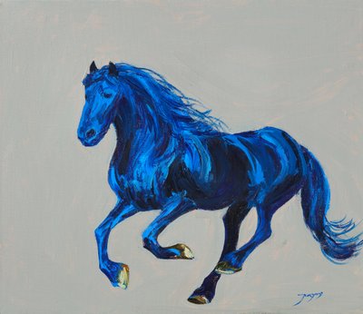 Dynamic Blue Gallop by Jukyong Park