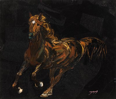 Dynamic Chestnut Horse by Jukyong Park