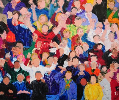 Energetic Crowd Celebration by Jukyong Park