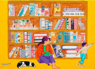 Imaginative Yellow Library by Jukyong Park